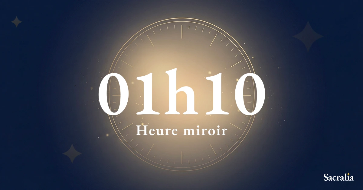 Heure miroir 01h10 — signification et message de l'ange Elemiah