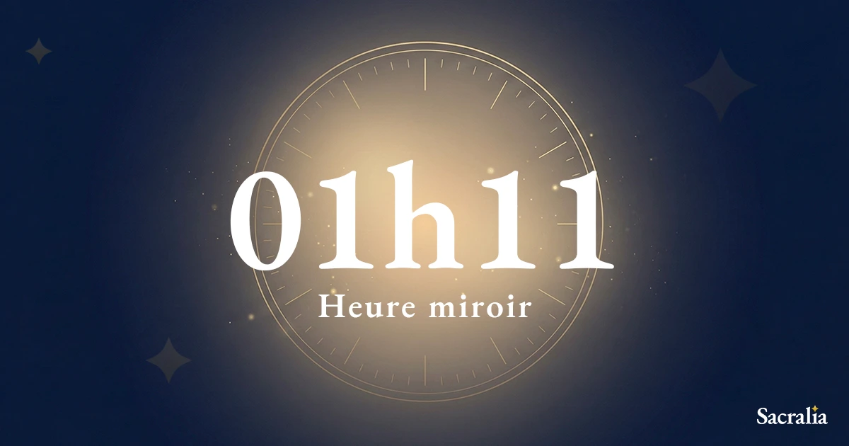 Heure miroir 01h11 — signification et message de l'ange Elemiah