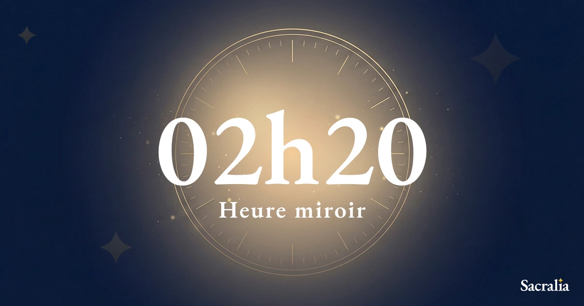 Heure miroir 02h20 — signification et message de l'ange Cahetel