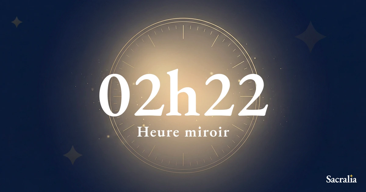 Heure miroir 02h22 — signification et message de l'ange Cahetel