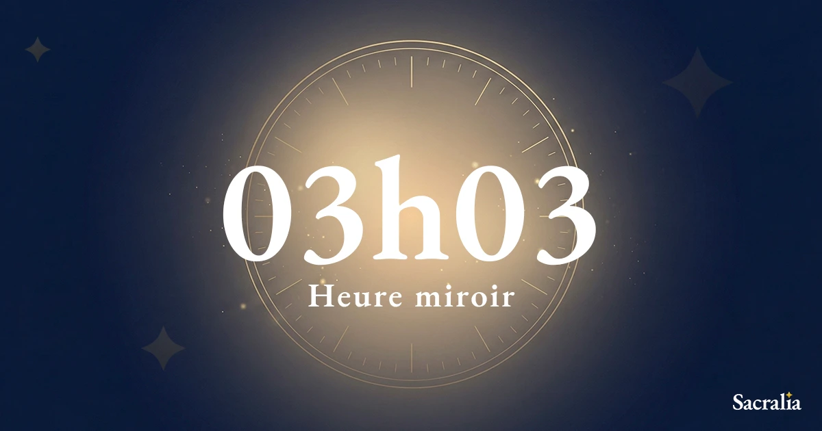 Heure miroir 03h03 — signification spirituelle et message de l'ange Aladiah