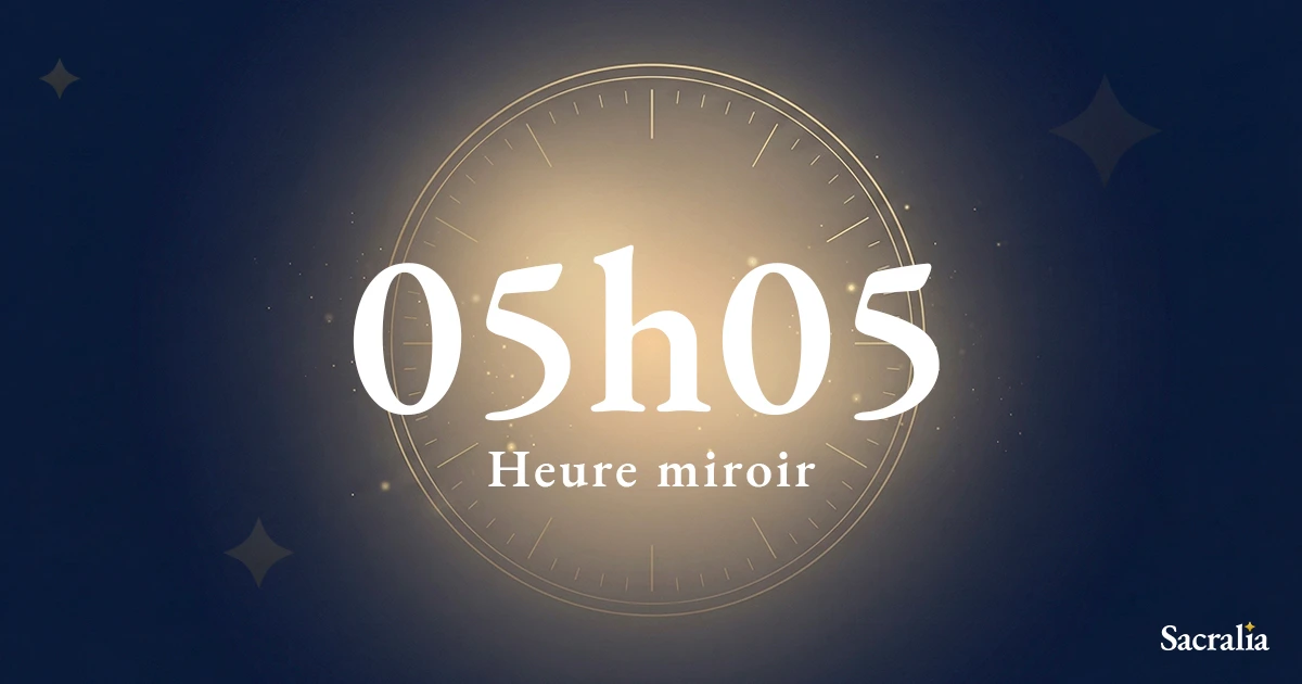 Heure miroir 05h05 — signification et message de l'ange Hekamiah