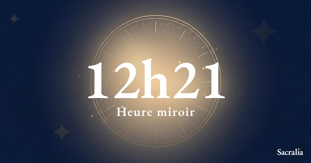 Heure miroir 12h21 — signification spirituelle et message de l'ange Haamiah