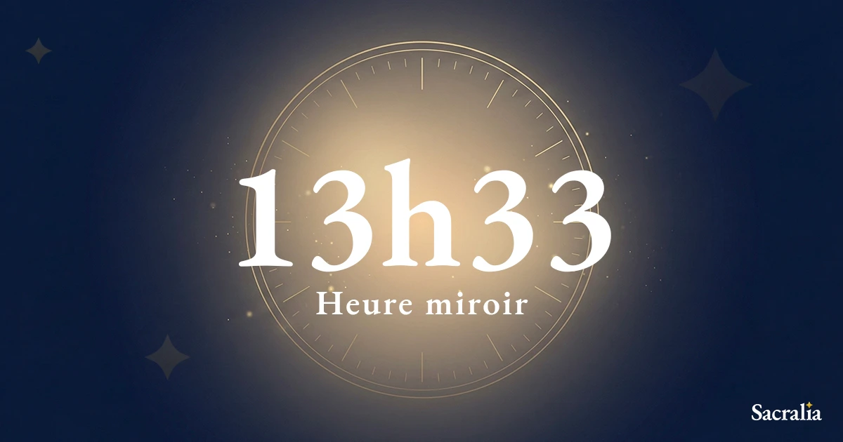 Heure miroir 13h33 — signification et message de l'ange Hahahel