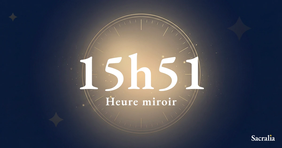 Heure miroir 15h51 — signification et message de l'ange Mihael