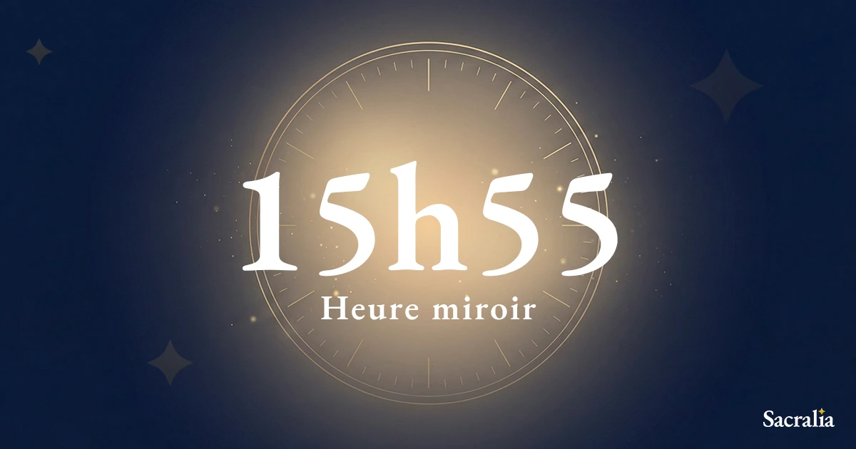 Heure miroir 15h55 — signification et message de l'ange Mihael