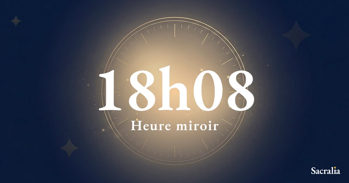 Heure miroir 18h08 — signification et message de l'ange Mebahiah