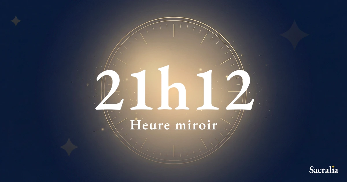 Heure miroir 21h12 — signification spirituelle et message de l'ange Mehiel