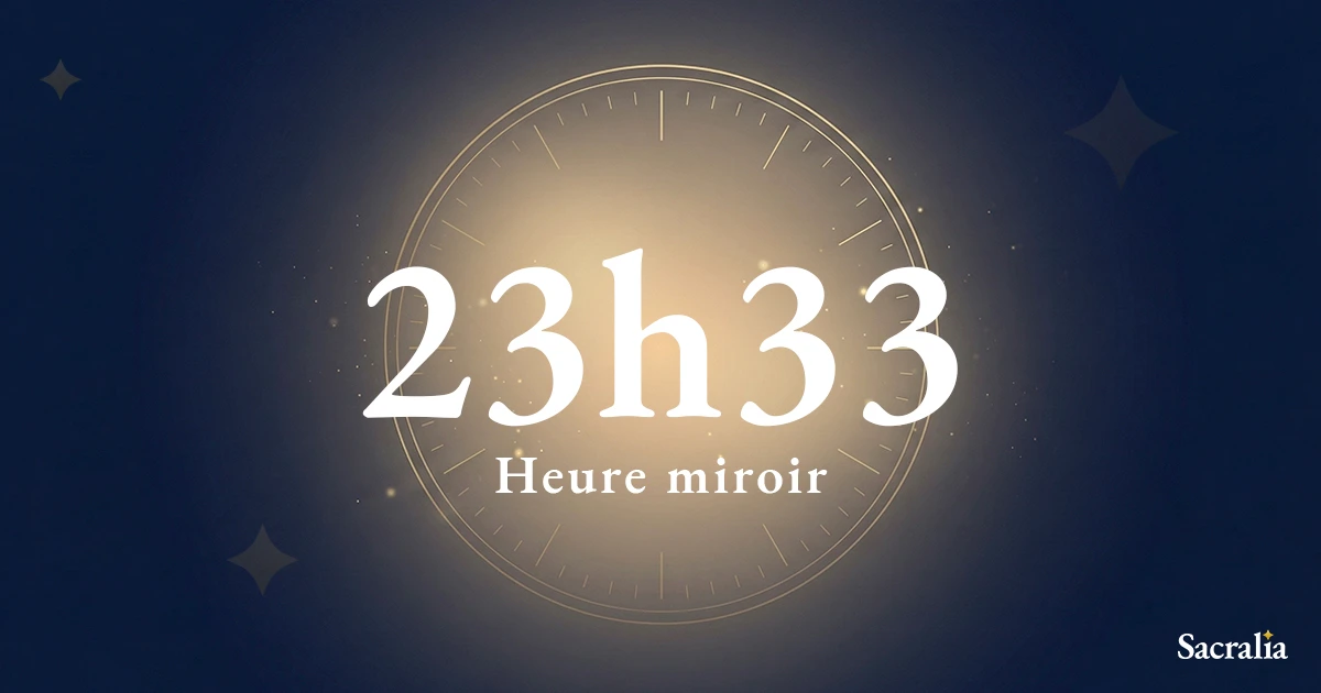 Heure miroir 23h33 — signification et message de l'ange Haiaiel