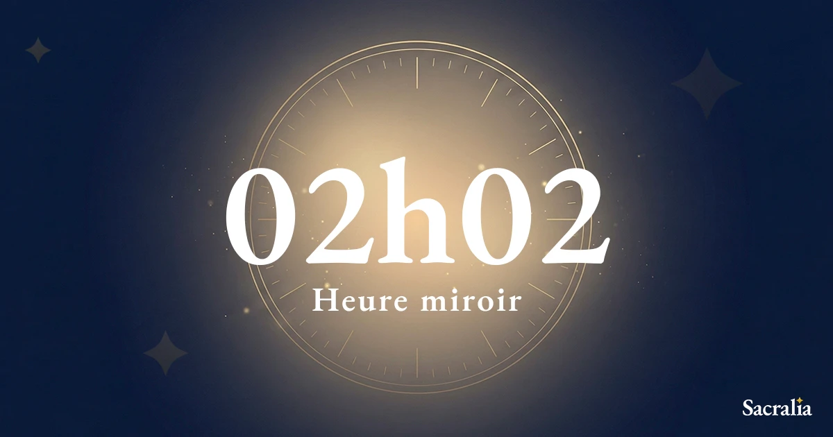 Heure miroir 02h02 — signification et message de l'ange Achaiah