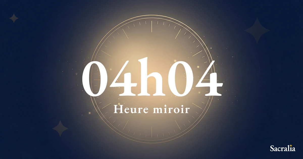 Heure miroir 04h04 — signification et message de l'ange Yezalel