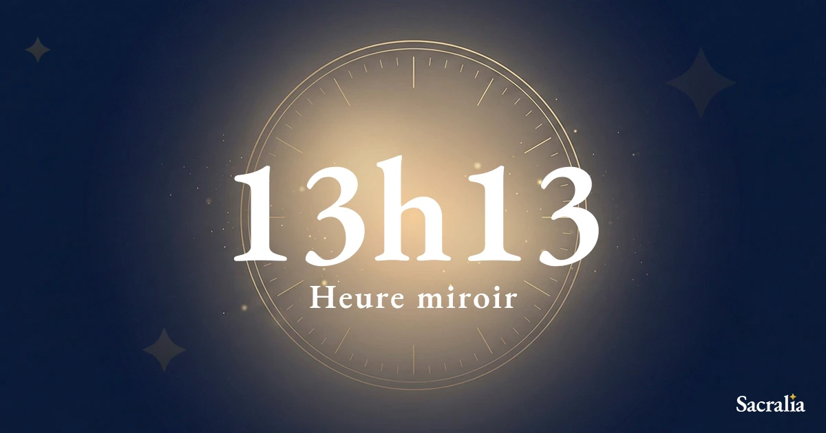 Heure miroir 13h13 — signification et message de l'ange Ieiazel