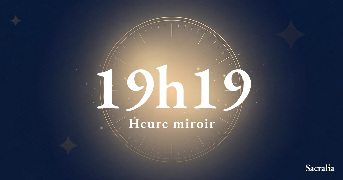 Heure miroir 19h19 — signification et message de l'ange Yeialel