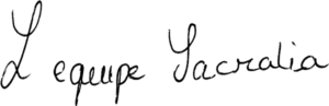 Signature de l'équipe Sacralia