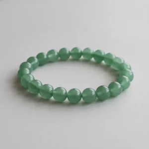 Bracelet aventurine verte sur fond clair