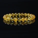 citrine-macro Perles de citrine en gros plan