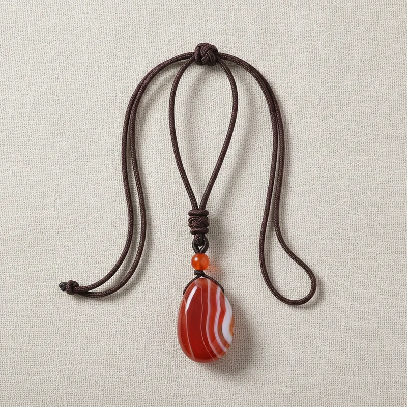 cornaline-studio-1 Pendentif cornaline posé à plat