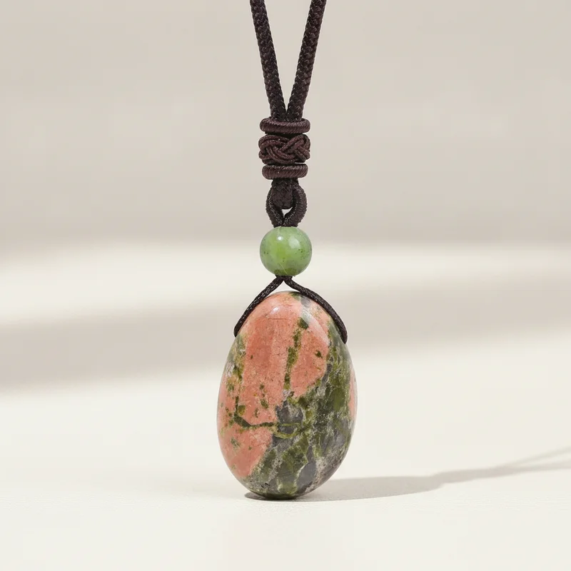 unakite-studio-1 Pendentif unakite posé à plat